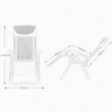 IIPOSAQQ Reclining Zero Chairs Black Heavy Duty Folding Portable Design Relaxing Chair Sun Lounger Garden Furniture Outdoor Beach Pool Camping