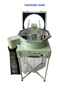Bud leaf trimmer machine with replaceable grilles and stainless steel triple fan cutter blades