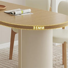 FURUIM2024M Dining Table Telescopic Dining Table, Household Elliptical Folding Semi-Circular Table Small-Sized Table and Chairs Dining