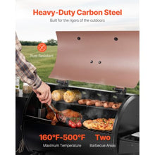 Wood Pellet Smoker Grill, BBQ Electric Grill with Digital Temperature Control & Hopper, Outdoor Smoking Grill with Side Shelf & Wheels for Backyard Patio Camping Tailgating