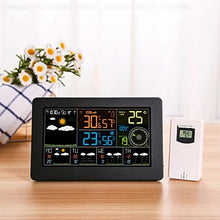 Digital Alarm Wall Clock Weather Station Indoor Outdoor LCD Temperature Humidity Meter Barometer