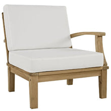Modway EEI-1480-NAT-WHI-SET Marina Premium Grade A Teak Wood Outdoor Patio Furniture Set, 10 Piece, Natural White