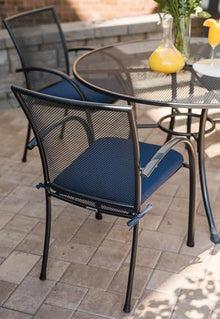 KETTLER Pilano Wrought Iron Mesh Arm Chair Set (6)
