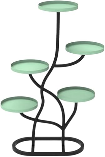 RomildaYuan Light Luxury Plant Stand Indoor Outdoor Plant Shelf Metal 5 Tier Flower Pot Holder Display Vertical Flower Rack Wrought Iron Corner Planter Rack Nordic Display Rack For Garden Patio Lawn