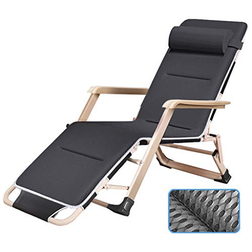 Folding Sun Lounger Deck Chair with Armrest Garden Relaxing Recliner Outdoor Comfortable Seat Bed Reclining Chair for Patio Camping Beach