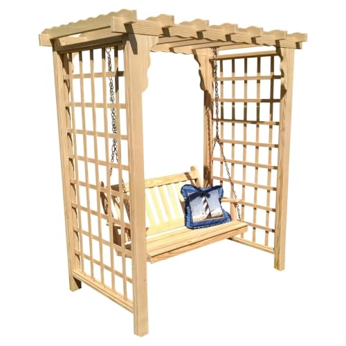 Keystone Amish Co. Bainbridge Cedar Arbor & Swing, 5-Foot, Unfinished