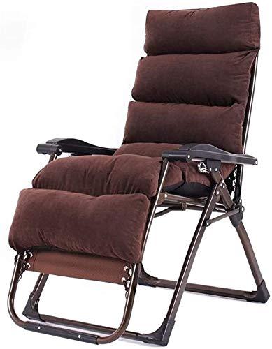 Lightweight Sun Loungers Lounge Chairs Sun Lounger/Zero Gravity Patio Lounger ChairOversized Outdoor Folding Deck Chair Reclining Garden Chair Home Lounge Chair (Color : Red) (Dark Coffee Color)