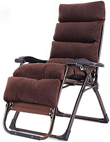 Lightweight Sun Loungers Lounge Chairs Sun Lounger/Zero Gravity Patio Lounger ChairOversized Outdoor Folding Deck Chair Reclining Garden Chair Home Lounge Chair (Color : Red) (Dark Coffee Color)