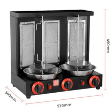Vertical Doner Kebab Grill Machine, Gas Cooker Rotating Roaster Baking Machine, Smokeless 360 ° Automatic Rotating Lamb Skewers Vertical Grill, for Home Party Garden