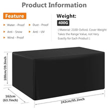 Furniture Cover Outdoor Garden Furniture Cover for Sofa Table Chair Patio Bench(60*120cm)