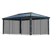 Palram - Canopia Dallas 6100 12' x 20' Gazebo Netting Set, 4 Gray Panels