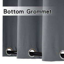 HANGEENGS 2 Panels Outdoor Curtains for Patio Waterproof Sun Light Blocking Weather Resistant Privacy Grommet Blackout Curtains for Gazebo, Pergola,Cabana,Deck,Grey,79x120 in(WxL)