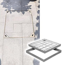 GJZDPMY Rectangular Stainless Steel Manhole Cover & e 2-Inch/5 cm High Heavy-Duty t Design for Outdoor Garden School - 35.4x35.4 Inches (90x90 cm)
