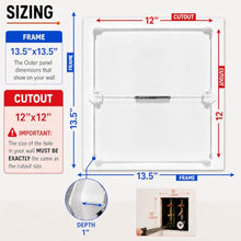 Morvat Spring Access Panel 12x12 Inch for Ceiling & Drywall, Heavy-Duty Durable ABS Plastic & Easy Install Access Box, Wall Hole Cover Plate for Plumbing & Electrical Cables & Wiring, White, 20 Pack