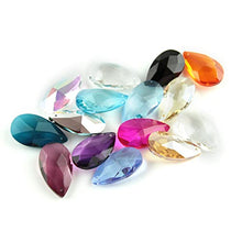 38mm/50mm/63mm/76mm 10pcs Mixed Colors Tear Drop Glass Crystal DIY Pendant Chandelier Jewelry Suncatcher Faceted Prism,76mm 40pcs