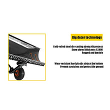 ZGFUSVFD Snow Shovels, Rolling Snow Pusher 10in Wheels, Heavy Duty Metal Snow Pusher with Adjustable Height and Angle for Driveway, Garden, Pavement Cleaning (Size : Single Pole) (Black Double Pole)