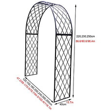 IBOWZ Metal Garden Arch Wrought Iron Garden Arbour, Heavy Duty Garden Arch Arbor Trellis, for Various Climbing Plant Roses Vines, Decorative Pergola Arbor, 7 Sizes