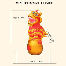 Inflatable Lion Chinese New Year Inflatables Chinese Lunar New Year Blow Up Decor for Spring Festival Yard Porch Lawn Decor(3M)
