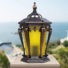 ZEELYDE Post Lights Outdoor,Vintage Waterproof Garden Lights Rust and Corrosion Outdoor String Lights Solar Column Headlights Modern Outdoor Grass Column Headlights Wall Lights Villa Garden Lights D