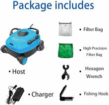 WZUOPG Wireless Robotic Pool Cleanser, Pool Vacuum Cleaner for Walls with Strong Suction, Intelligent Road Planning, Fast Charging, Ideal for High Pools