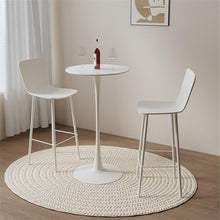 DINBOZ26X Counter Stools Pure White Household High Bar Chair Commercial Outdoor Backrest Chair Balcony Bar Bar Stools