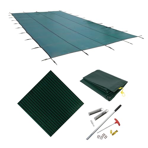 Blue Wave 16-ft x 32-ft Rectangular In Ground Pool Safety Cover - Green