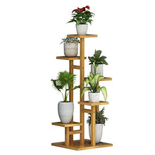 Bamboo Tall Plant Stand, Multiple Flower Pot Holder Shelves, Planter Stand Storage Organizer Display Rack For Indoor Outdoor Balcony Garden, 40脳40脳102Cm