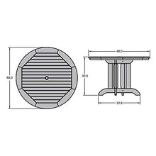 highwood Adirondack 48" Round Dining Table, Federal Blue