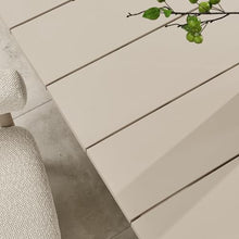 Modway Nautica 87 Inch Rectangle Metal Outdoor Patio Dining Table in Taupe