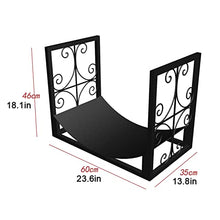 WXPWAMZ Outdoor Fireplace Firewood Bracket Shelf Wood Storage Heavy-Duty Wrought Iron Wood Holder Indoor Wooden Rack Stove Tool Firewood Storage,