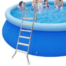 AIBOTY 160cm Stainless Steel Frame Above Ground Swimming Pool Ladder with Heavy Duty Plastic Double Sided Steps, Large Pool Ladder for Above Ground Pool, Load 250kg
