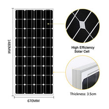 Solar Panel Kit,200W Solar Panels, High Efficiency Monocrystalline Module PV Power Charger, for Boat, Caravan, RV, and Other Off Grid