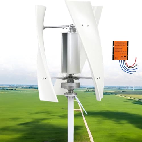 ZWJABYY 2000W Vertical Axis Wind Turbine Generator,Permanent Magnet Generator with Intelligent Controller,Low Noise Helical Design Windmill for Home,Boats,Street Lighting 12V