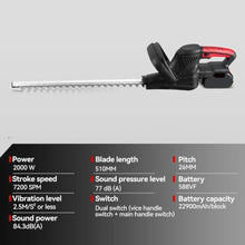 ZqRfJm 2000W Brushless Electric Hedge Trimmer Cordless Household Garden Tools for Battery Pin(Without Battery)