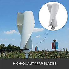 1000W Vertical Wind Turbine,3 Phase Permanent Magnet Generator 12V 24V 48V Vertical Axis Coreless Wind Turbine (12V with Controller, White),12v