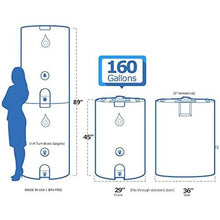 WaterPrepared 160 Gallon Stackable Utility Water Tank, Blue