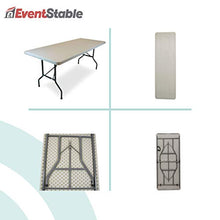 EventStable TitanPRO HDPE Plastic Folding Table, 6ft x 30in, White, 5 Pack