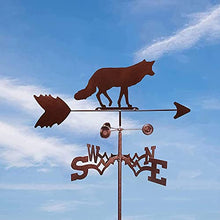 Weather Vanes Wild Fox Silhouette Weathervane Stainless Steel with Anti-Rust Coating Wind Direction Indicator Weathercock for Outdoor Animal Decor Craft