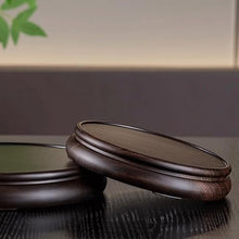 QUANGJN Pcs Plants Saucers Round Base Vase Bonsai Ornaments Teapot Incense Burner Solid Wood Bracket Plant Pot Saucers,