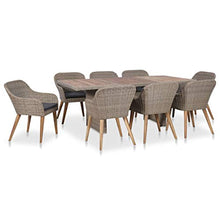 QINXIXINAIXI Outdoor Dining Set Brown and Dark Grey Outdoor Sectional Sets Patio Furniture Set Poolside Furniture Set Outdoor Sofa Set for Patio Garden Deck Poolside