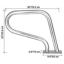 BSNANCA Pool Handrail Swimming Pool Handrails for Inground Pool, 304 Stainless Steel Pool Railing Handrails Easy to Install,Silver