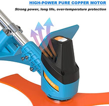 Cordless String Trimmer/Edger Lawn Mower Household Small Portable Rechargeable Weeder Multifunctional Electric Lawn Mower 21V/12AH 21V/20AH Lithium Battery (Specification : 21V/20AH) (21V/20AH)