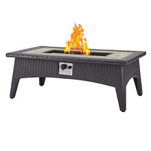 Modway EEI-3727-EXP-WHI-SET Convene 3 Piece Set Outdoor Patio with Fire Pit, Espresso White