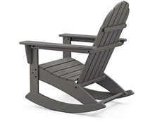 Polywood Vineyard 3-Piece Adirondack Rocking Chair Set with Side Table Black