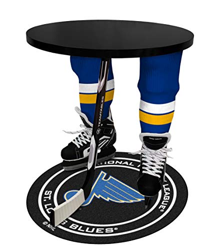 Team Tables St. Louis Hockey Table Black Table Top with St. Louis Puck Mat