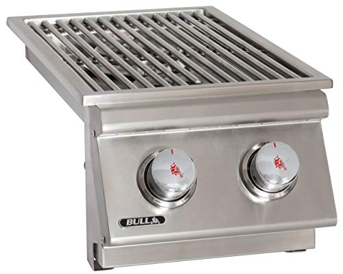 Bull Outdoor Products 30008 Liquid Propane Slide-In Double Side Burner, Front and Back Design