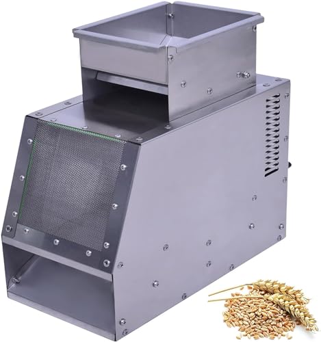 McbeAn Electric Grain Thrower Screening Machine, Bird Feed Blown Shell Splitter, High Efficiency 60-80 Catties/h, Double Drawer, High Speed and Strong Wind, for Millet, Miscellaneous Grains, Melon