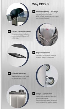 Omnipack Automatic Wet Umbrella Wrapper Packing Machine with Bags Dispenser, Stainless Steel, Silver