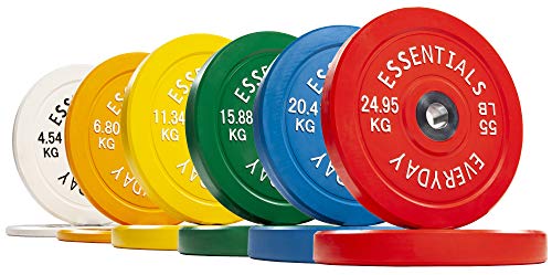 BalanceFrom Color Coded Olympic Bumper Plate Weight Plate with Steel Hub, 370 lbs Style #5