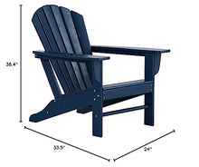 WestinTrends Dylan Outdoor Adirondack Chair (Set of 4), Navy Blue